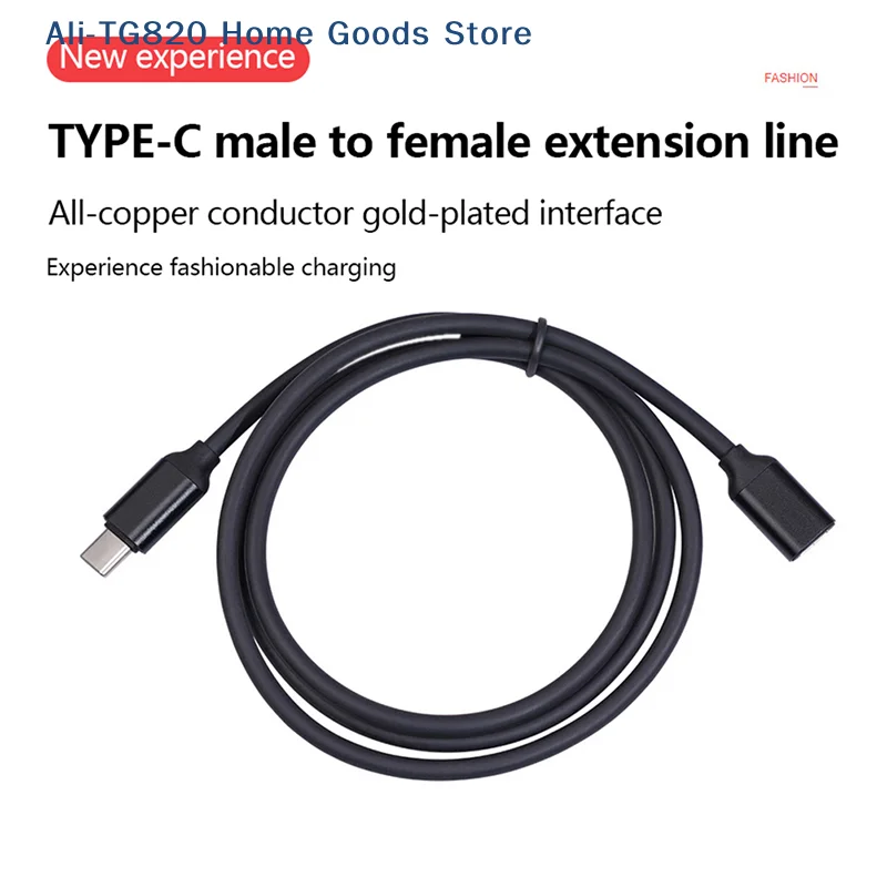 [TG820]Type-C Male to Female Extension Cable 3A 60W Usb C Type-c Male to Female Extension Cable Extensor Wire Connector