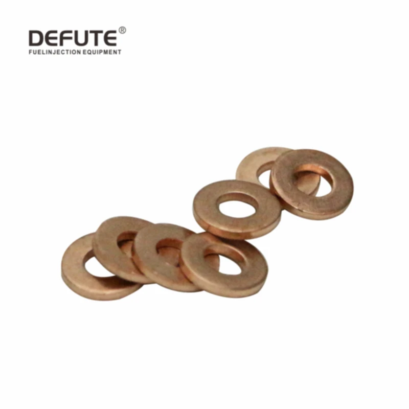 

100 pcs DEFUTE 7x15mm common rail injector nozzle copper gasket for diesel engine injector sealing