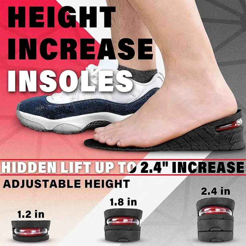 1Pair Height Increase Insole Feet Templates 3/5/7/9cm Variable Height Shoes Insoles Air-Cushioned Shock-Absorbing sports insole