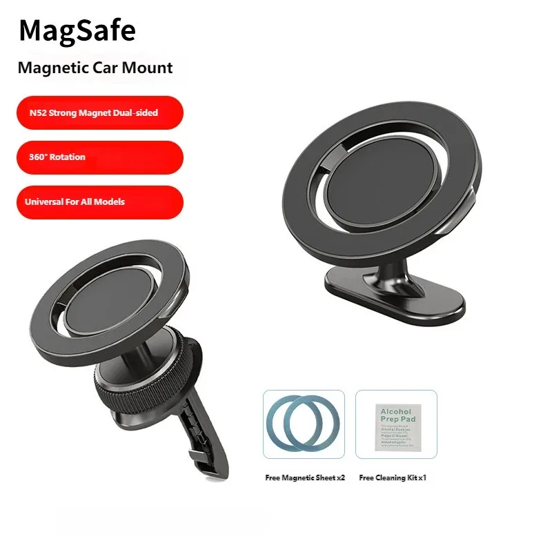 Upgraded 360° Magnetic Phone Holder Car for MagSafe Mount Magnetic Car Phone Mount Air Vent Phone Holder Cell Phone Holder