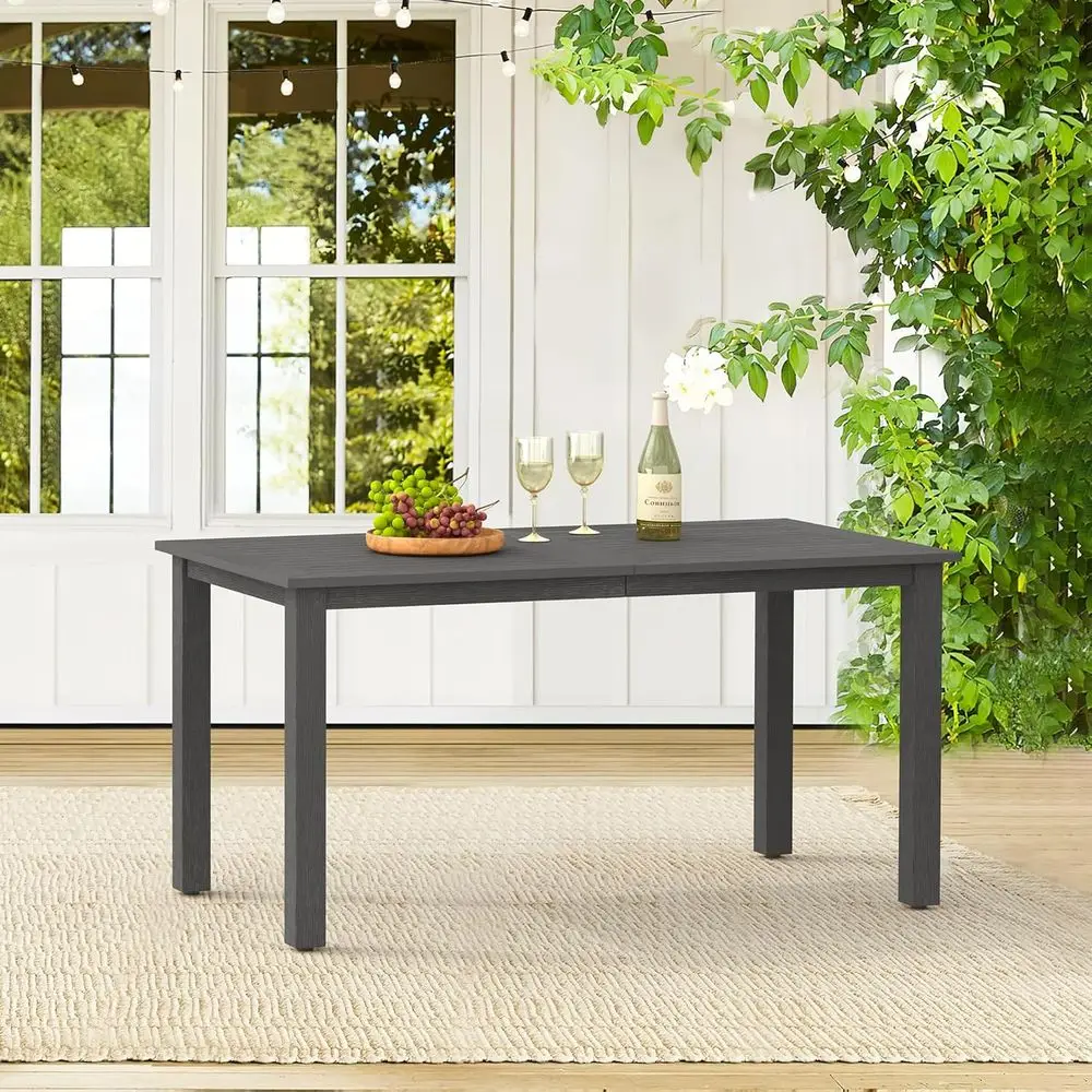 6-Person HDPS Outdoor Dining Table, Weather-Resistant RecPatio Dining Table, 500 LBS Weight acity, Outdoor Patio Table or Outsid