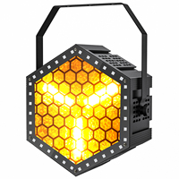 200W RGB Retro Flash Lights Golden LED Hexagonal Retro Lamp Stage Effect Lighting for Disco Party Concert Church Wedding Theater
