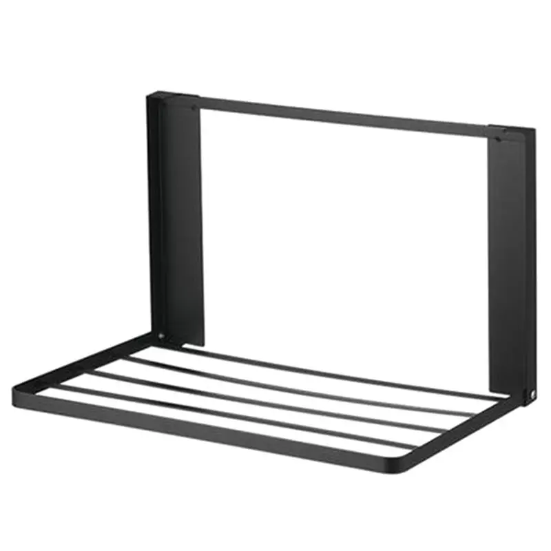 

Magnetic Metal Washing Machine Side Shelf Space-Saving Folding Clothes Rack No Punching Temporary Rack