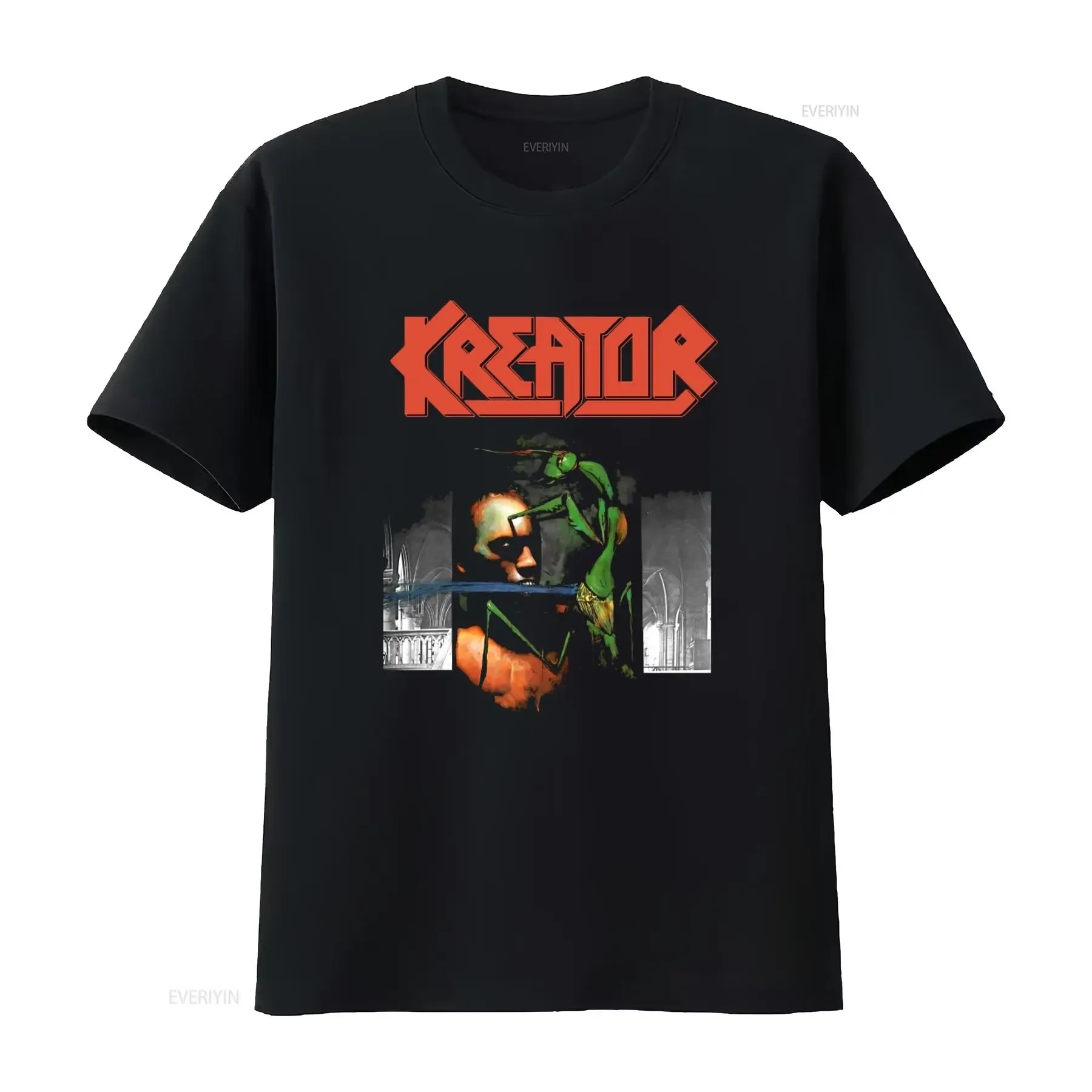 Kreator Renewal 92 T Shirt Heavy Cotton Remake 2 Sided Design TE6056 vintage Washed designer clothes Stretched homme Breathable