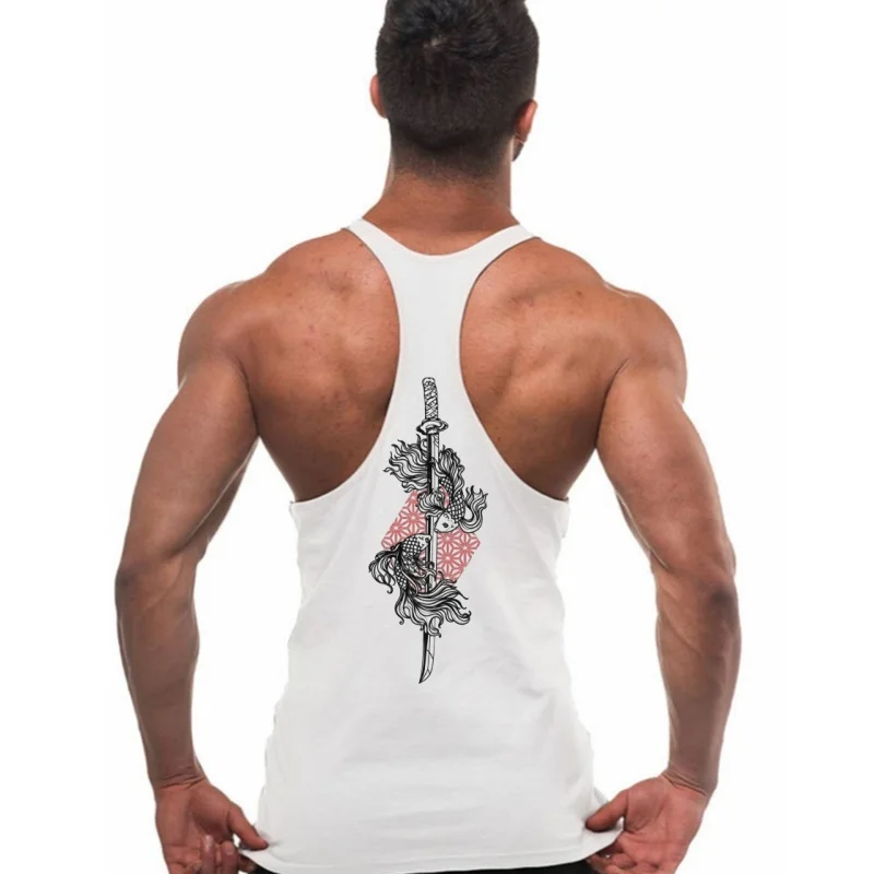 

Мужская майка для тренировок с мышцами — жилет-стрингер для бодибилдинга в тренажерном зале, хлопковая майка спортивного кроя для ежедневных рутинных сеансов фитнеса