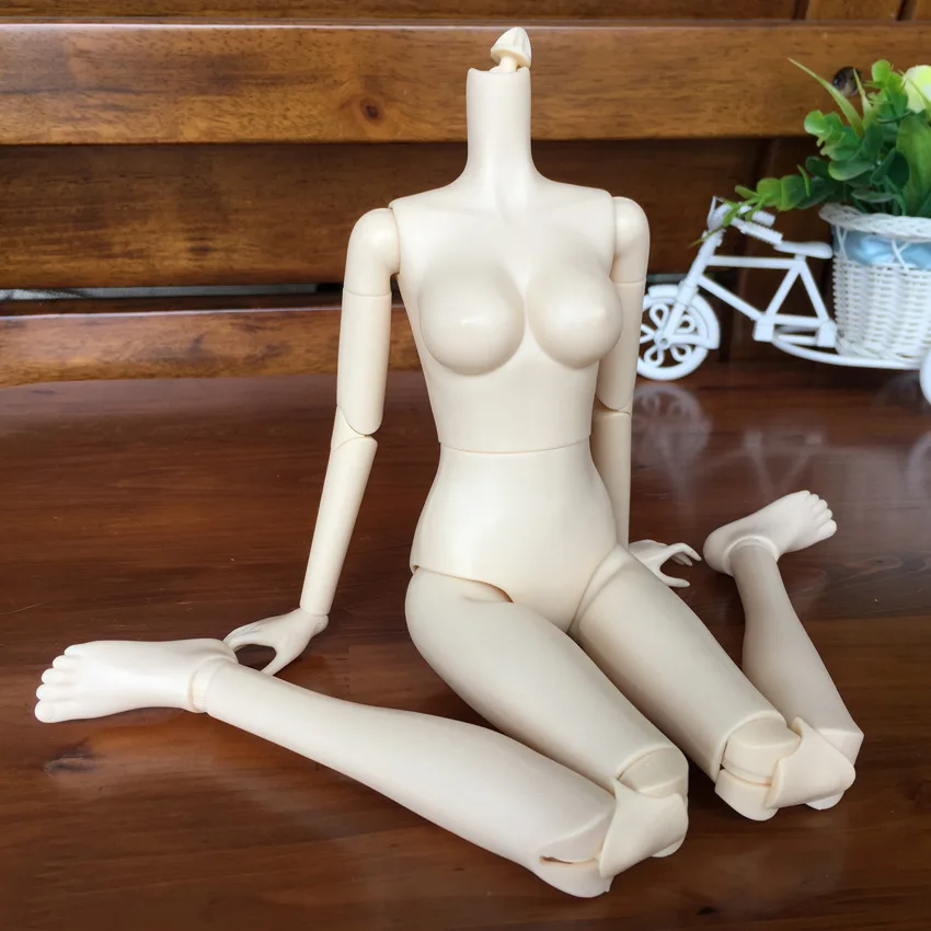 45 سنتيمتر دمى نباتية 1/4 BJD عارية دمية طفل كبير الصدر الإناث الكرة صوتها دمية الجسم DIY بها بنفسك لوازم الفتيات فستان لعب لعب الأطفال