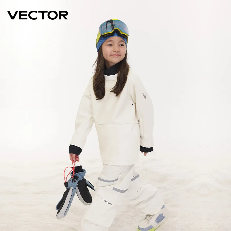 VECTOR, sudaderas con capucha de Color sólido para niños, sudadera cálida de lana, ropa de calle de moda, jerséis informales sueltos y