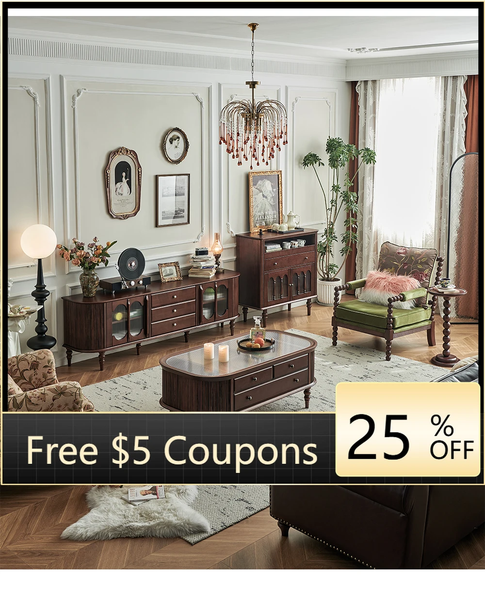 

retro coffee table solid wood oval tempered glass living room rock slab