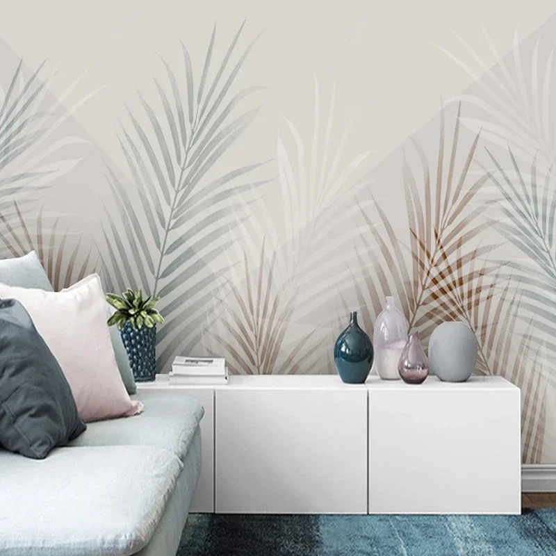 Custom Mural Wallpaper Modern 3D Creative Hand Painted Plant Background Wall Mural Living Room TV Sofa Bedroom Papel De Parede