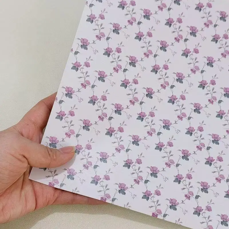 2 stks Miniatuur simulatie Chinese-retro poppenhuis interieur muursticker Model Vloer zelfklevende stickers diy handgemaakt materiaal