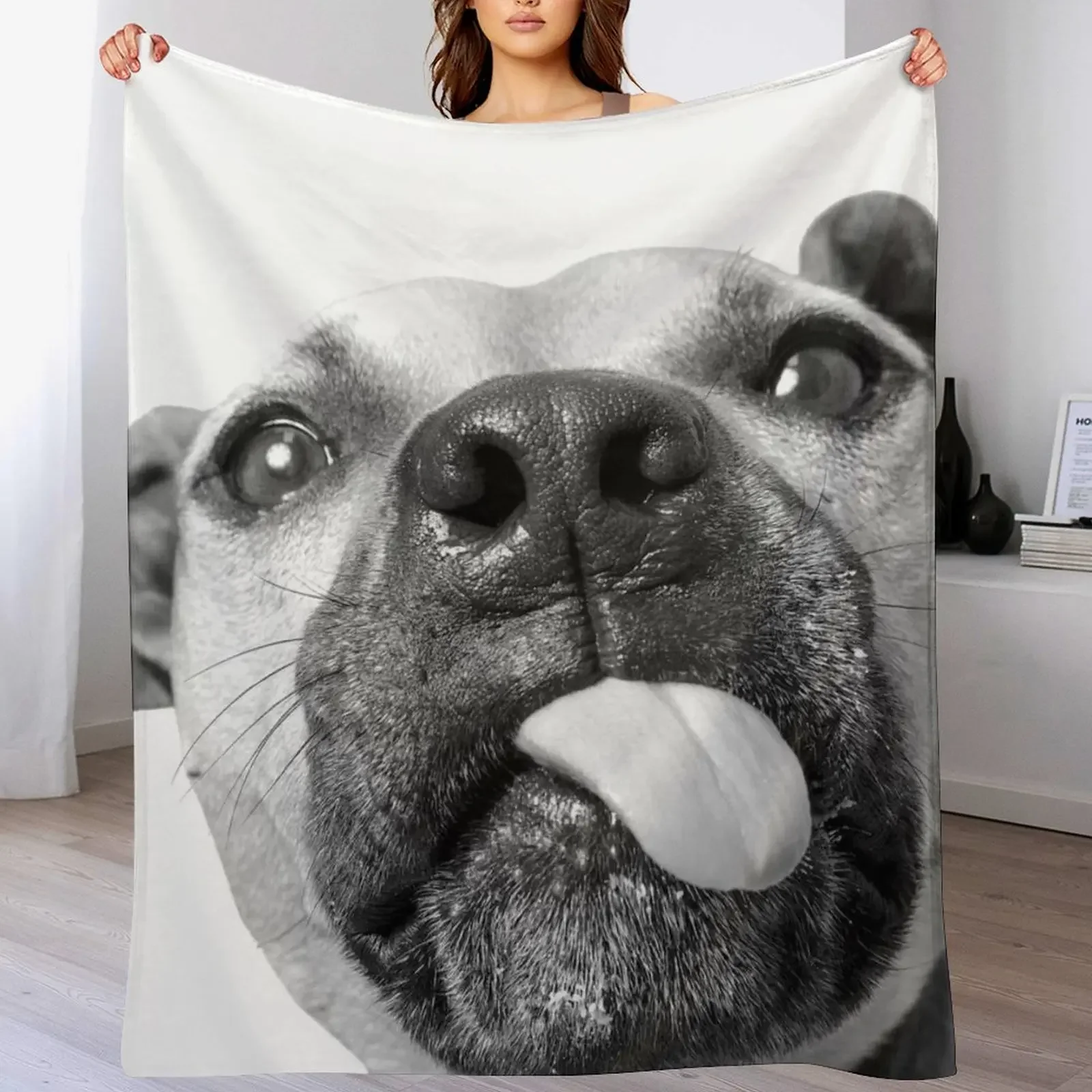 

Pit kiss! (Pit bull) Throw Blanket Giant Sofa Travel Soft for babies Blankets