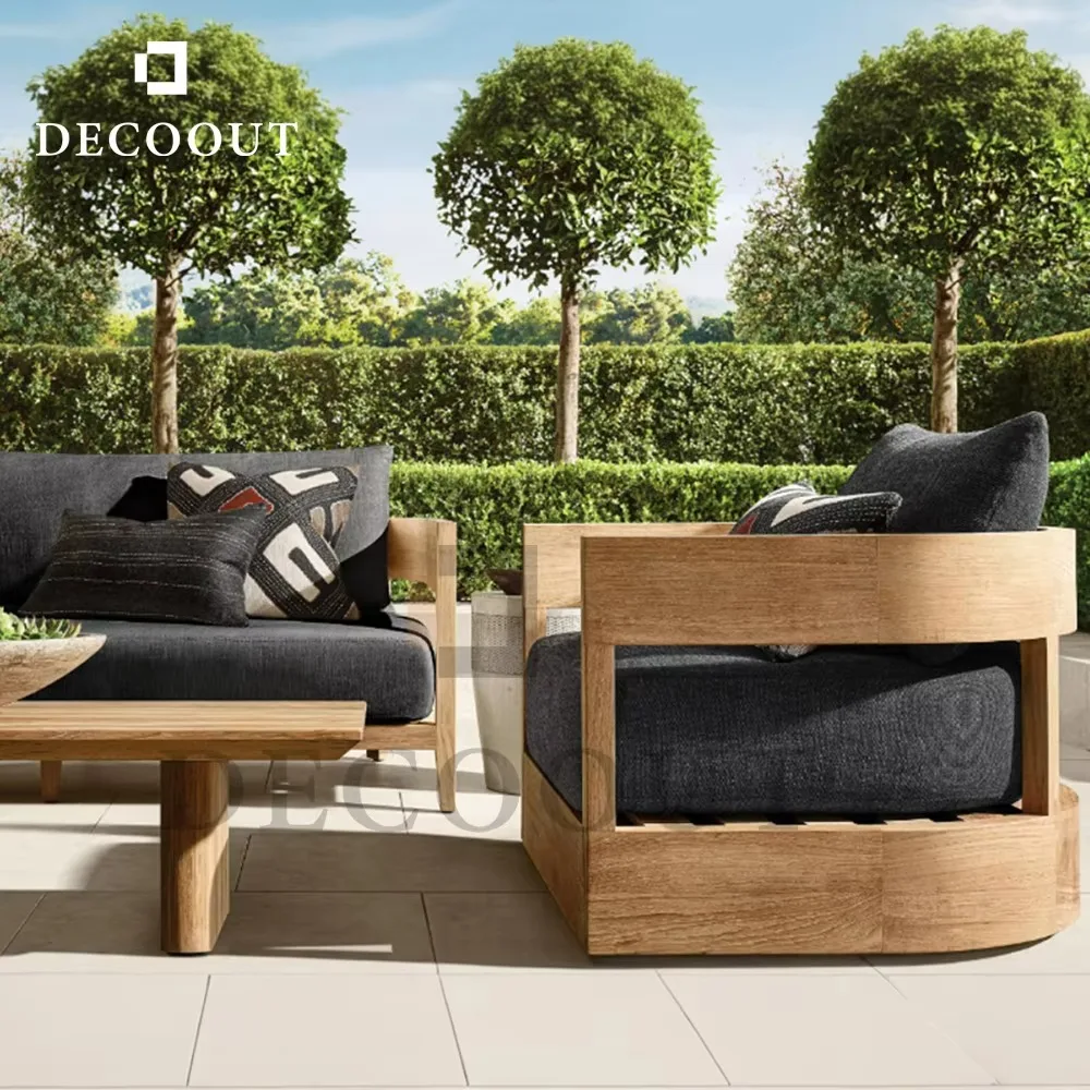 

Decoout Premium Teak Solid Wooden Leisure Furniture Durable Sofa Set for Garden Patio
