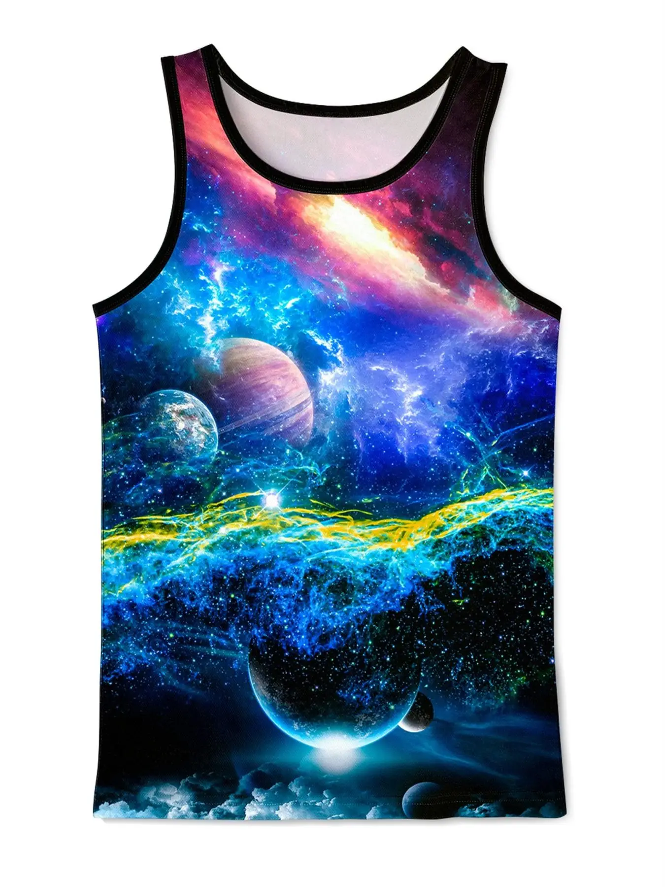 MSIEESO Brand Vest Hawaiian Shirt Color Ink Pattern Printed Men Singlet Fashion Sleeveless Tank-Tops Casual Unisex Chaleco