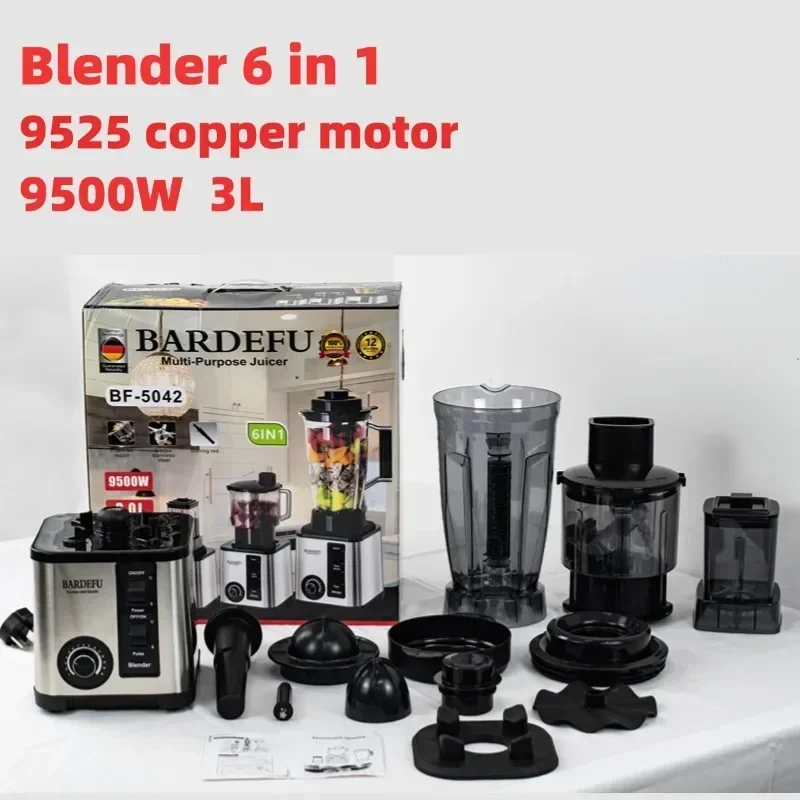 2026 Unique 6 In 1 Kitchen Appliances Commercial Blender Smoothie Juicer Food Processor Heavy Duty Blender 3 In 1