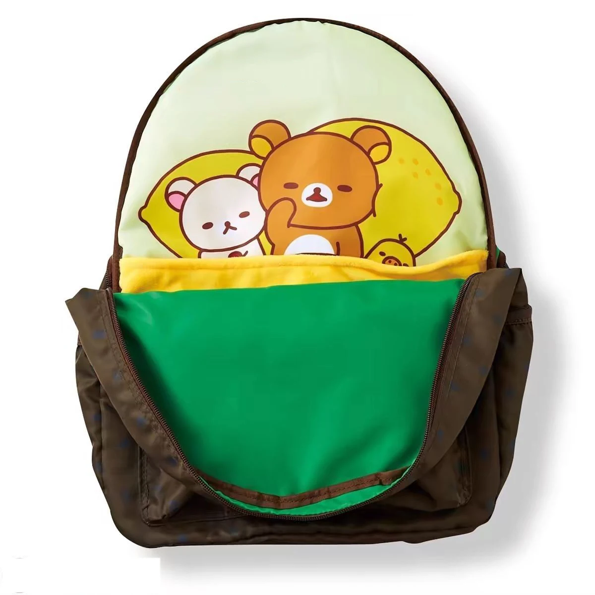 Mochila de dibujos animados Rilakkumas para hombres y mujeres, bolsa trasera de nailon, gran capacidad, bolsa de viaje para acampar, bolsa escolar para estudiantes