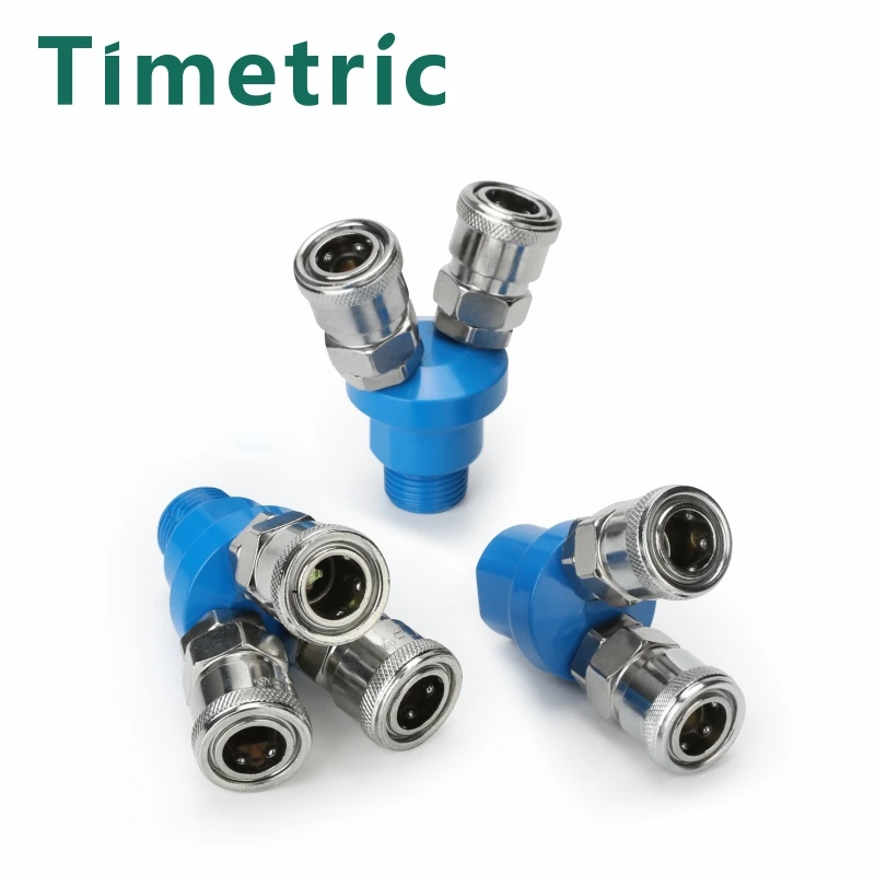SMV Air Compressor Connector Pneumatic Accessories 1/4 Quick Connector Air Gas Distributor Tool Coupler Multi-Shunt