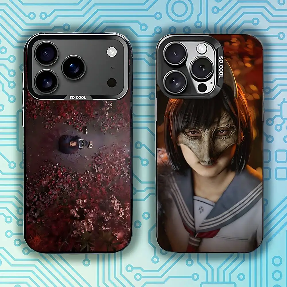 

S-Silent H-Hill F Horro Hinako Phone Case For iPhone 17,16,15,14,13,12,11,Pro,Max,Plus,E,Air,Mini Black Tpu Cover