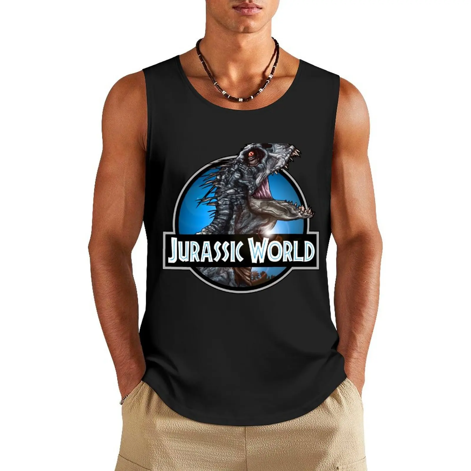 

Jurrassix World Cretaceous/Scorpius-Rex Tank Top Top men clothings male top Working vest