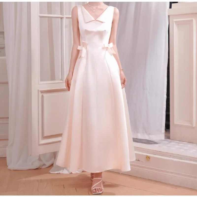 فستان سهرة لامع مزين بالساتان فساتين حفلات التخرج للمناسبات الخاصة حسب الطلب