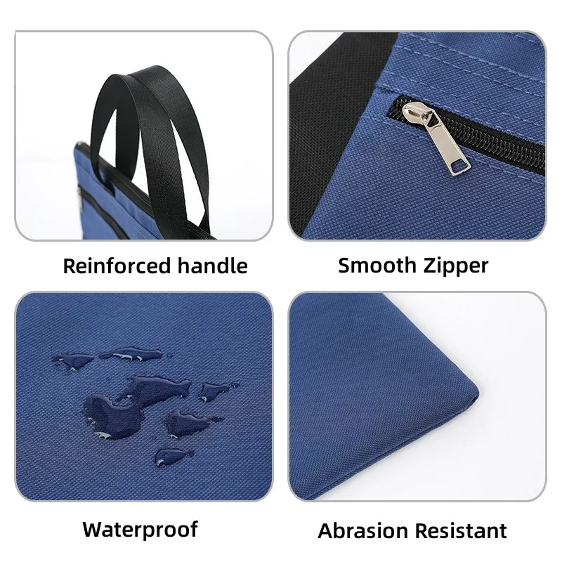 1PCS Canvas Office Waterproof Portable Document Bag