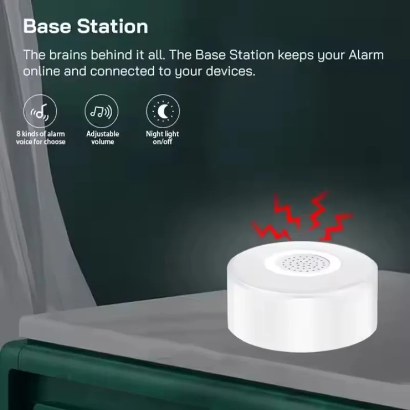 Advanced Wireless WiFi Toya Alarm System, Smart Home Security Suite with SOS Function, Night Light, App Control for Anti-Theft