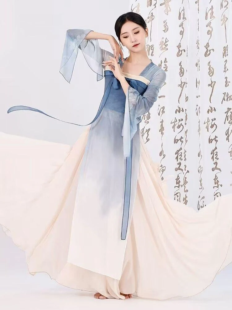 2024 chinese classical dance dress female gauze dress dance dress training costume dance chinese dance hanfu performance costume