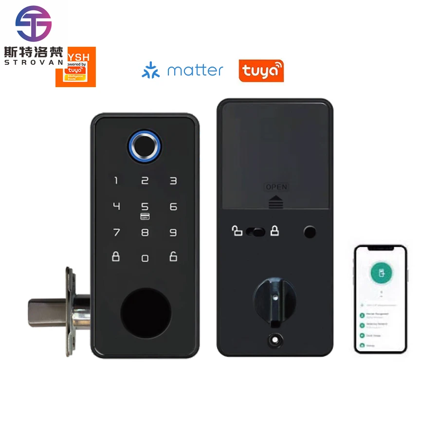 

STLF Security Serrure Intelligente Ai Fingerprint Fechadura Digital Keypad Home Automatic Deadbolt Smart Lock for Front Door