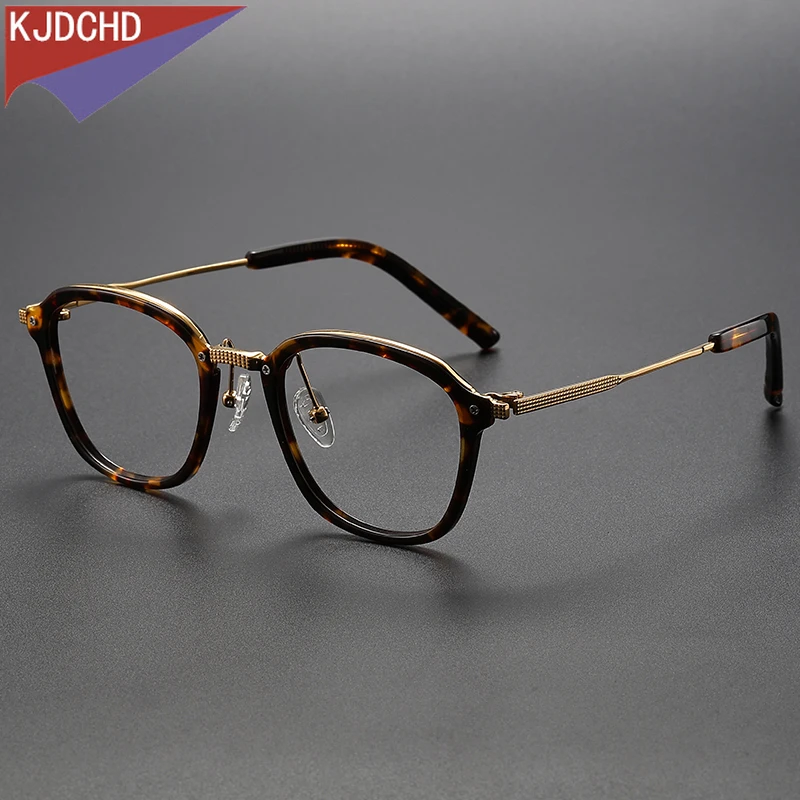 

Pure Titanium Optical Glasses Frame Men 2024 Retro Round Prescription Eyeglasses Frames Women Myopia Acetate Spectacles Eyewear