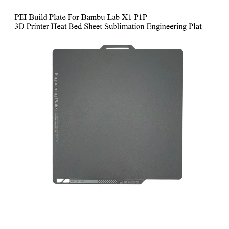 For Bambu Lab X1 P1P Build Plate 3D Printer Heat Bed Sheet Engineering Plate