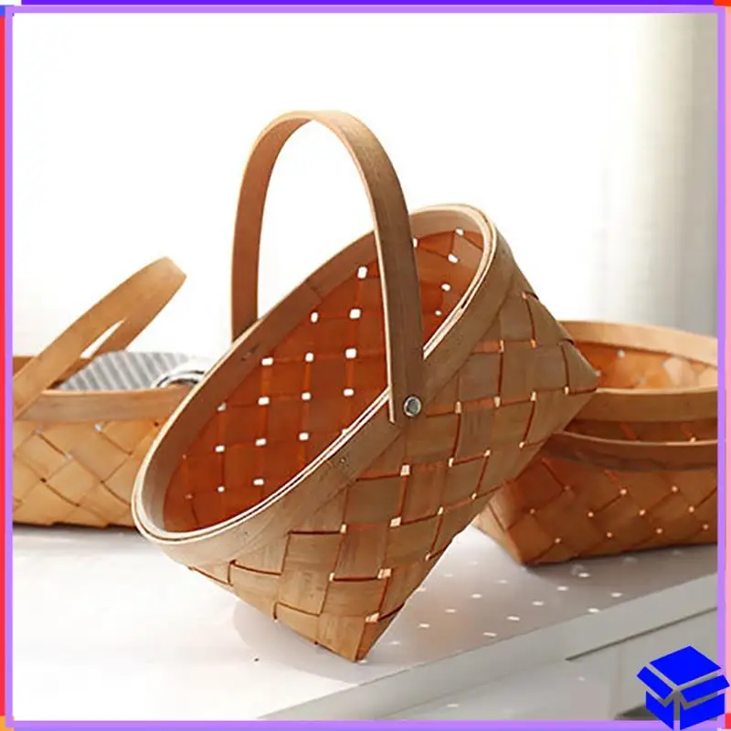 Reliable Handmade Rattan Storage Container Storage Basket Wooden Storage Basket With Handle Storage Container