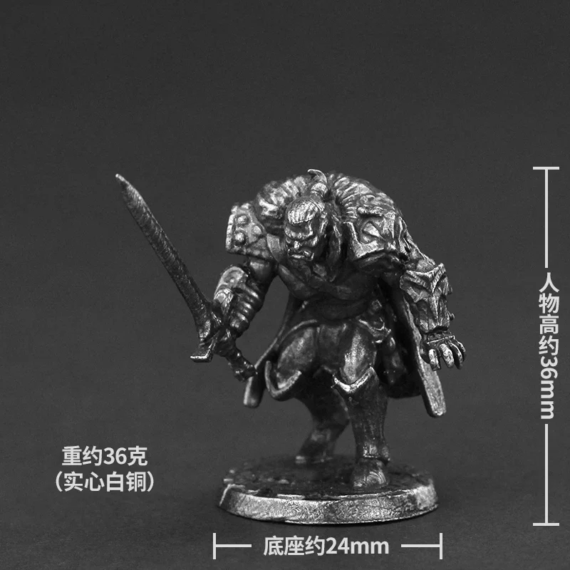 Cupronickel Witcher Contract Ogre Soldier Tribe Warrior Action Figures Statue Model Toy Character Statue Desktop Decor Figurine