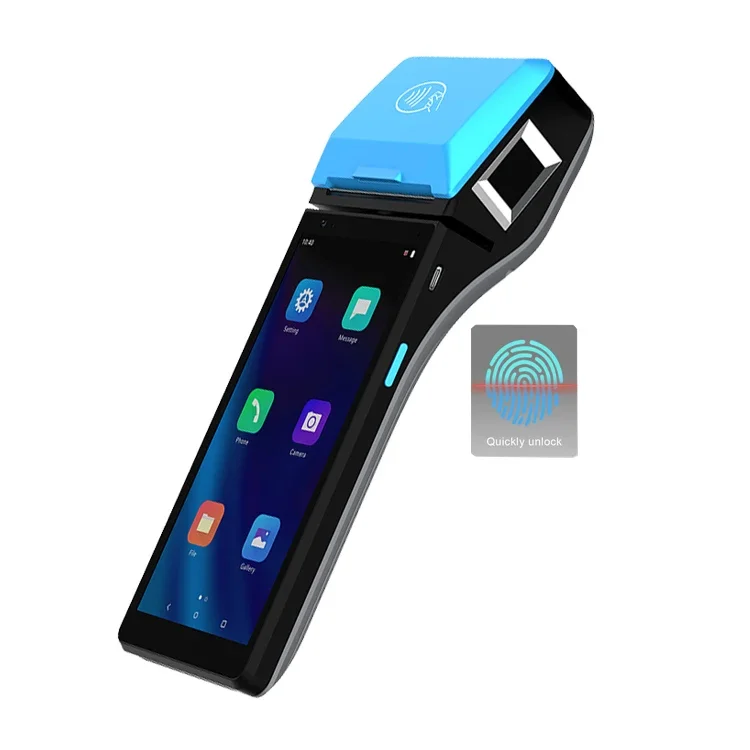 WIFI 4G GMS Android 11.0 Handheld POS Magnetic Strip Card POS Terminal with Fingerprint Reader Z500