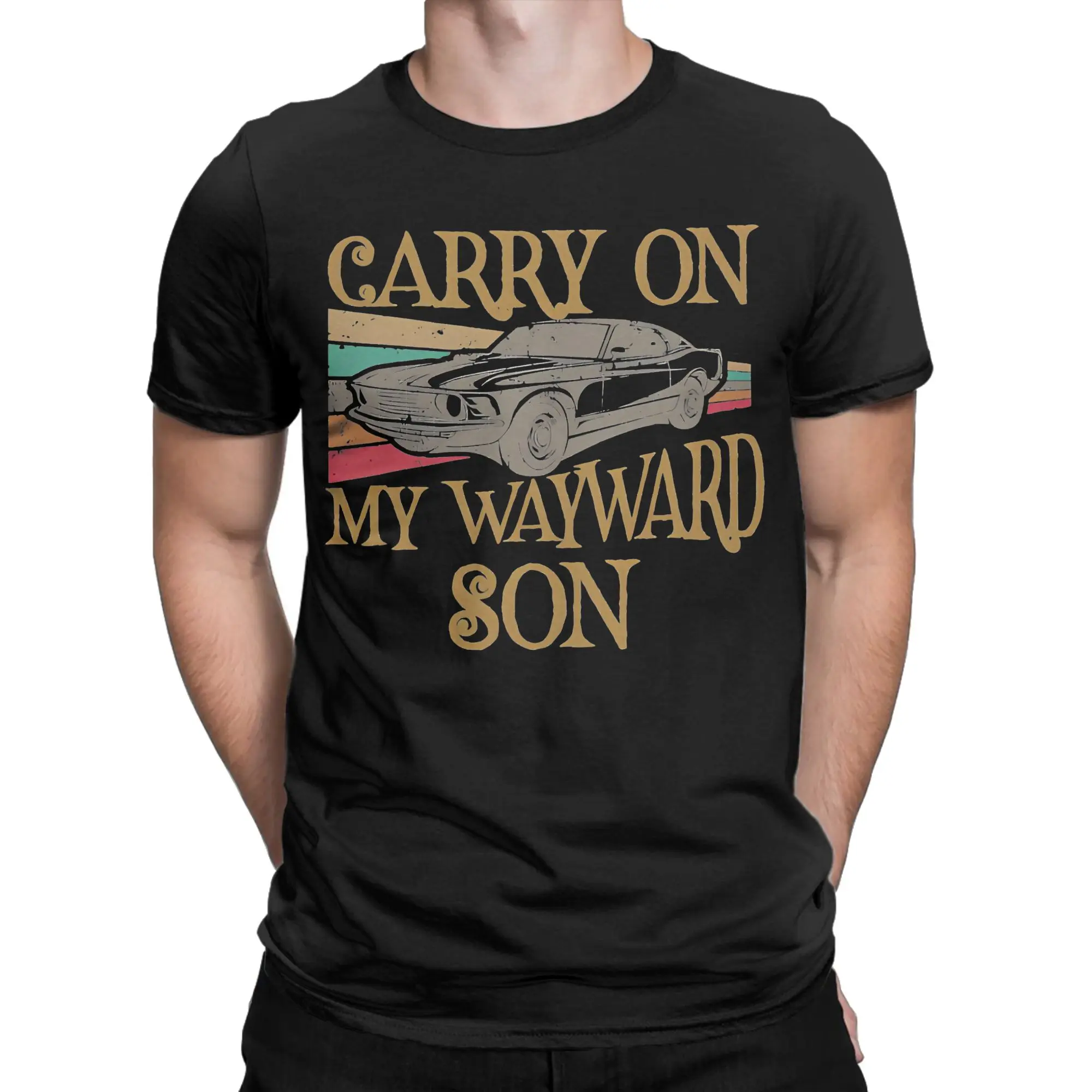 Carry On My Wayward Son for Men Women T Shirts Supernatural TV  Shirt Short Sleeve O Neck T-Shirts Pure Cotton Printing Clothes