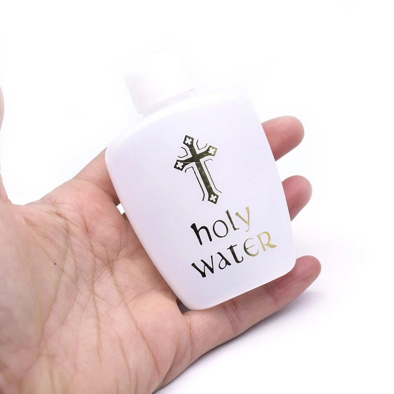 Botella de agua bendita de Pascua, religiosa católica, cruz de Jesús, Santísima Virgen María, utensilios para iglesia, Cristo, 60ml, 1 ud.