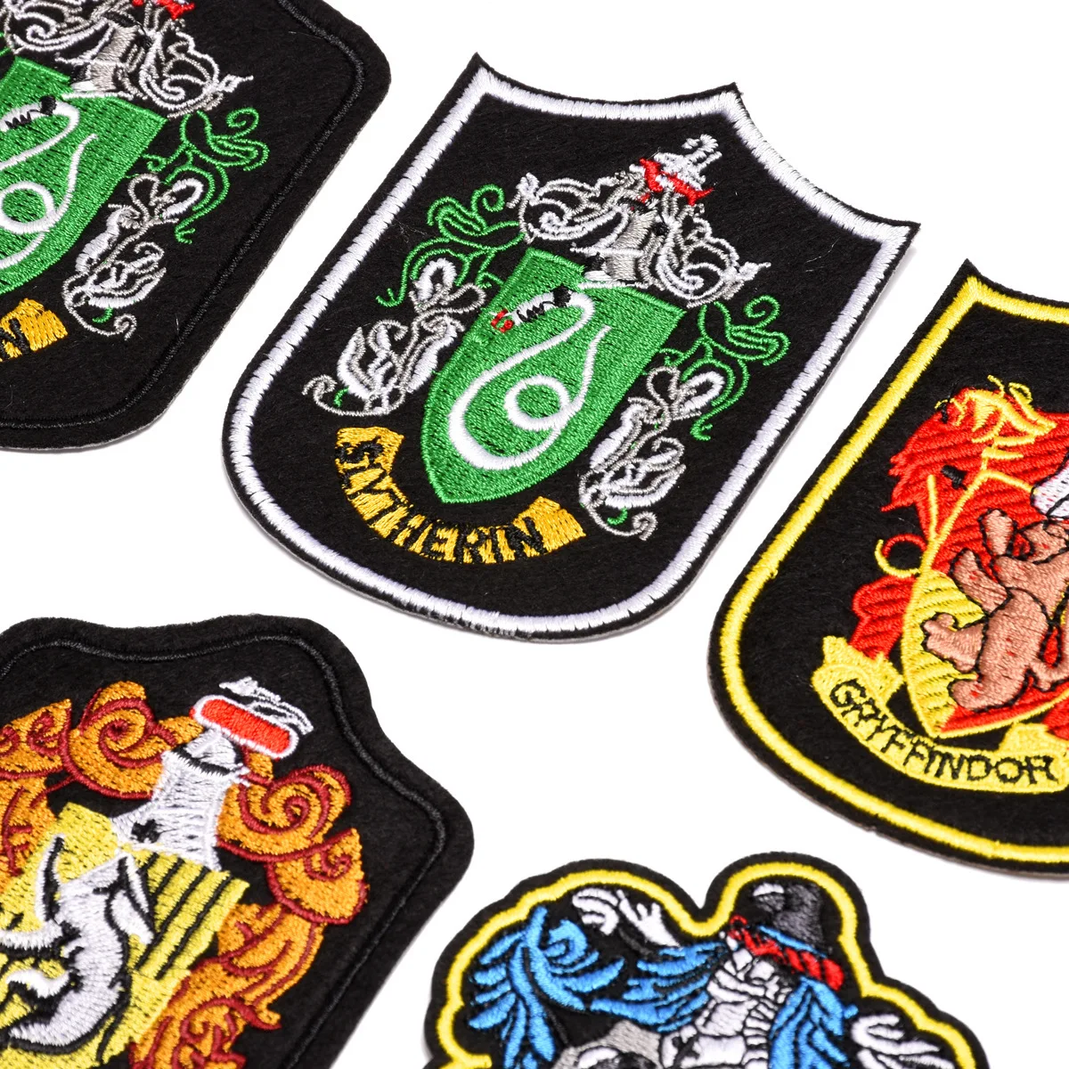 Anime Cute Toy Stickers Slytherin Hogwarts Kawaii Kids Diy Clothing Stickers Badges and Armbands Embroidered Sticker kid gift