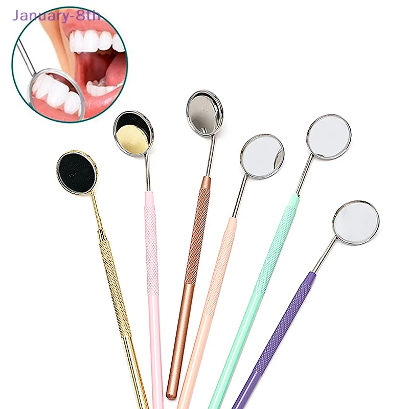 Dental Mirror Stainless Steel Reusable Multicolour Oral Mirrors Dentist Tools Oral Hygiene Care Tool Material