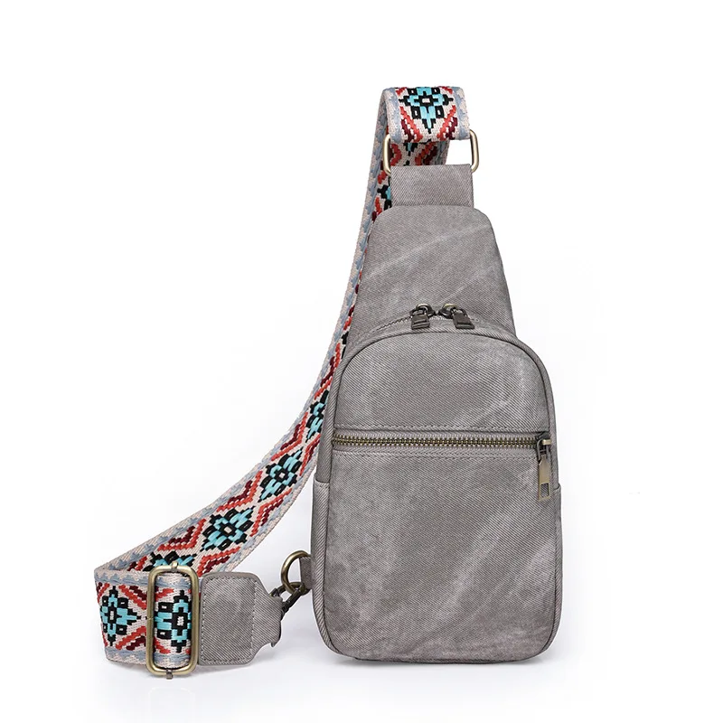 حبال حقيبة الصدر محفظة الهاتف مقاوم للماء النايلون النساء الرجال حقائب كتف صغيرة للرياضة التسوق الترفيه حقيبة رافعة الوردي #4