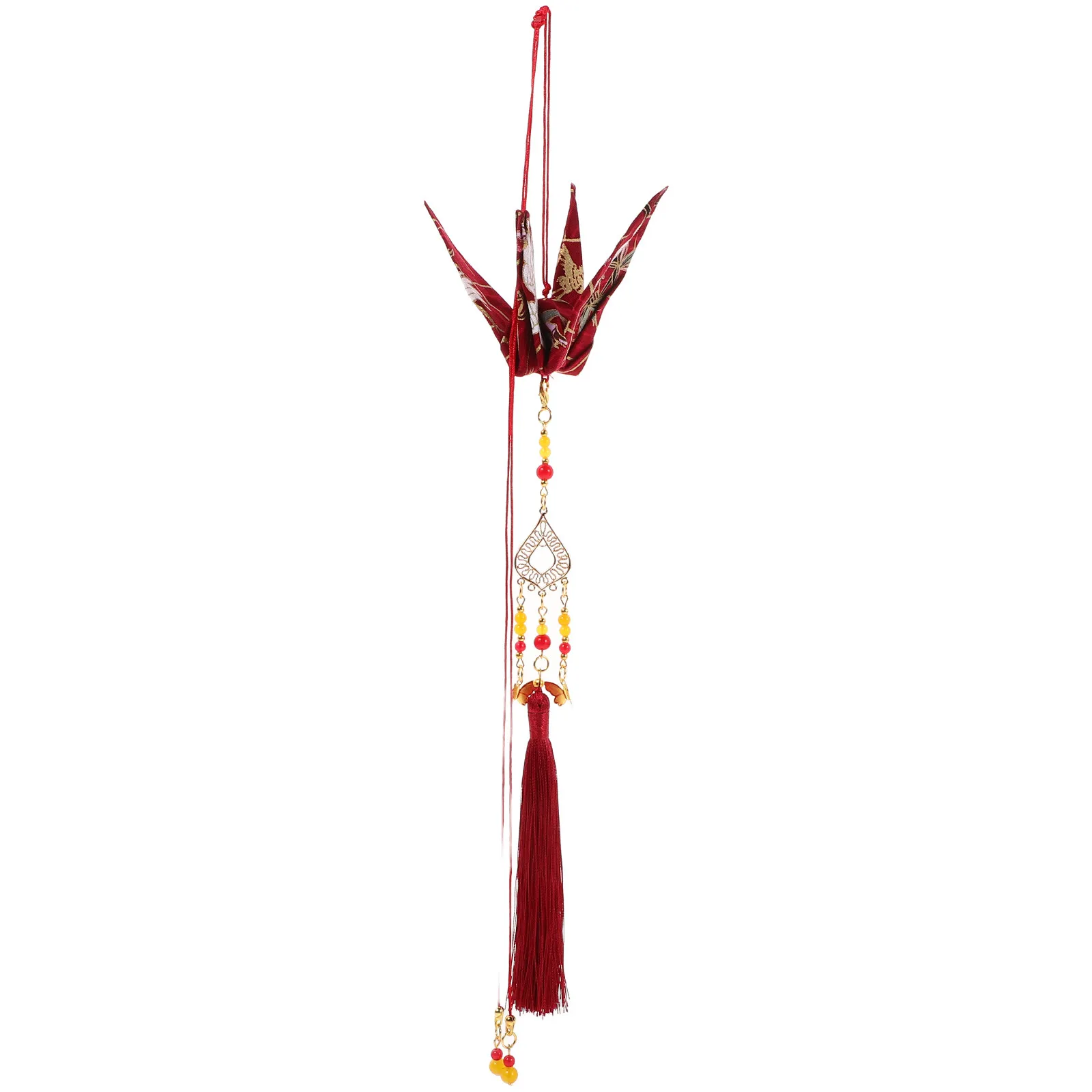 

Chinese Crane Knot Tassel 2025 Year of The Snake Car Hanging Pendant Feng Shui Car Mirror Lucky Charm Good Fortune Ornament