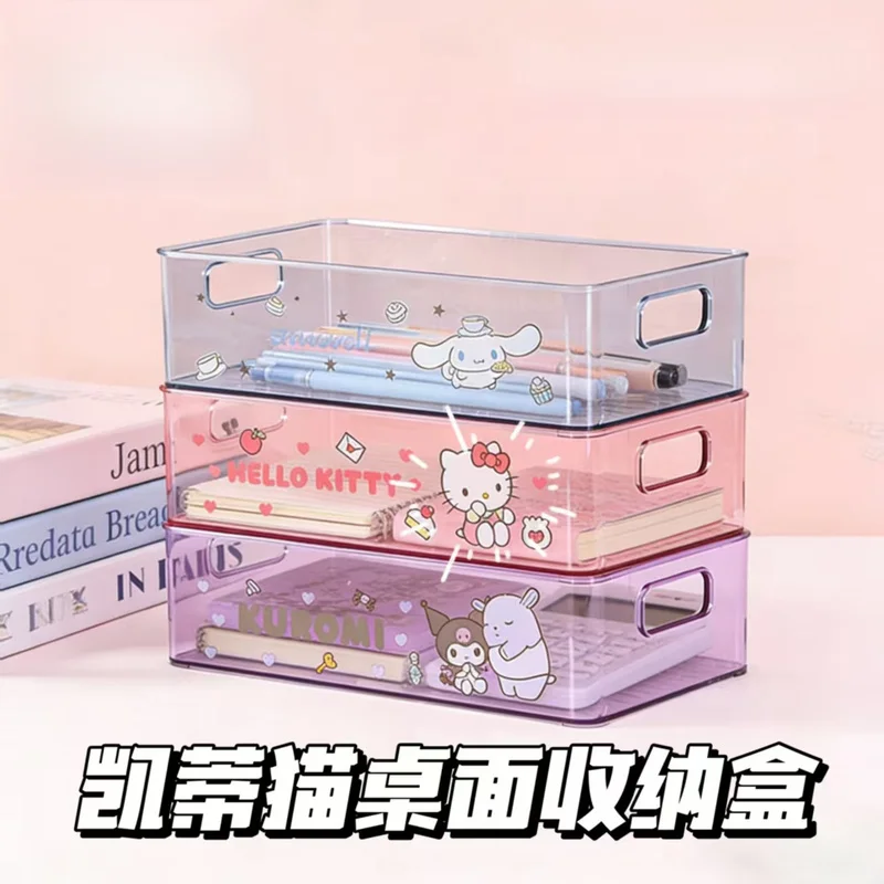 Hello Kitty Storage Basket, Miscellaneous Storage Box—Perfect for organizing desk supplies, closet clothes, and bathroom toiletr