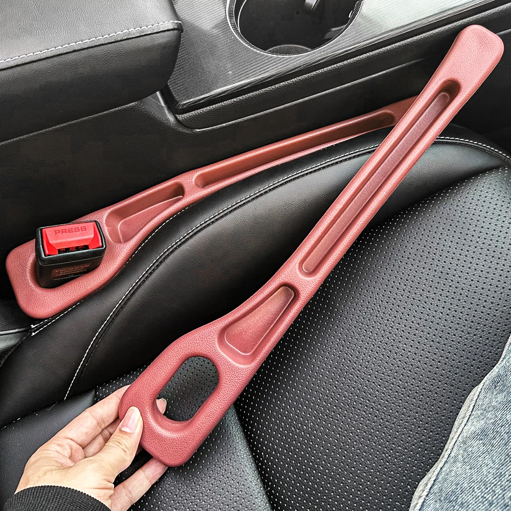 2 Stück Autositz-Lückenfüller, Dual-Slot-Design, Auto-Innenzubehör, Telefon- und Schlüssel-Aufbewahrungsbox, Auto-Slot-Pad, Sitz-Lückenfüller – Detail 7