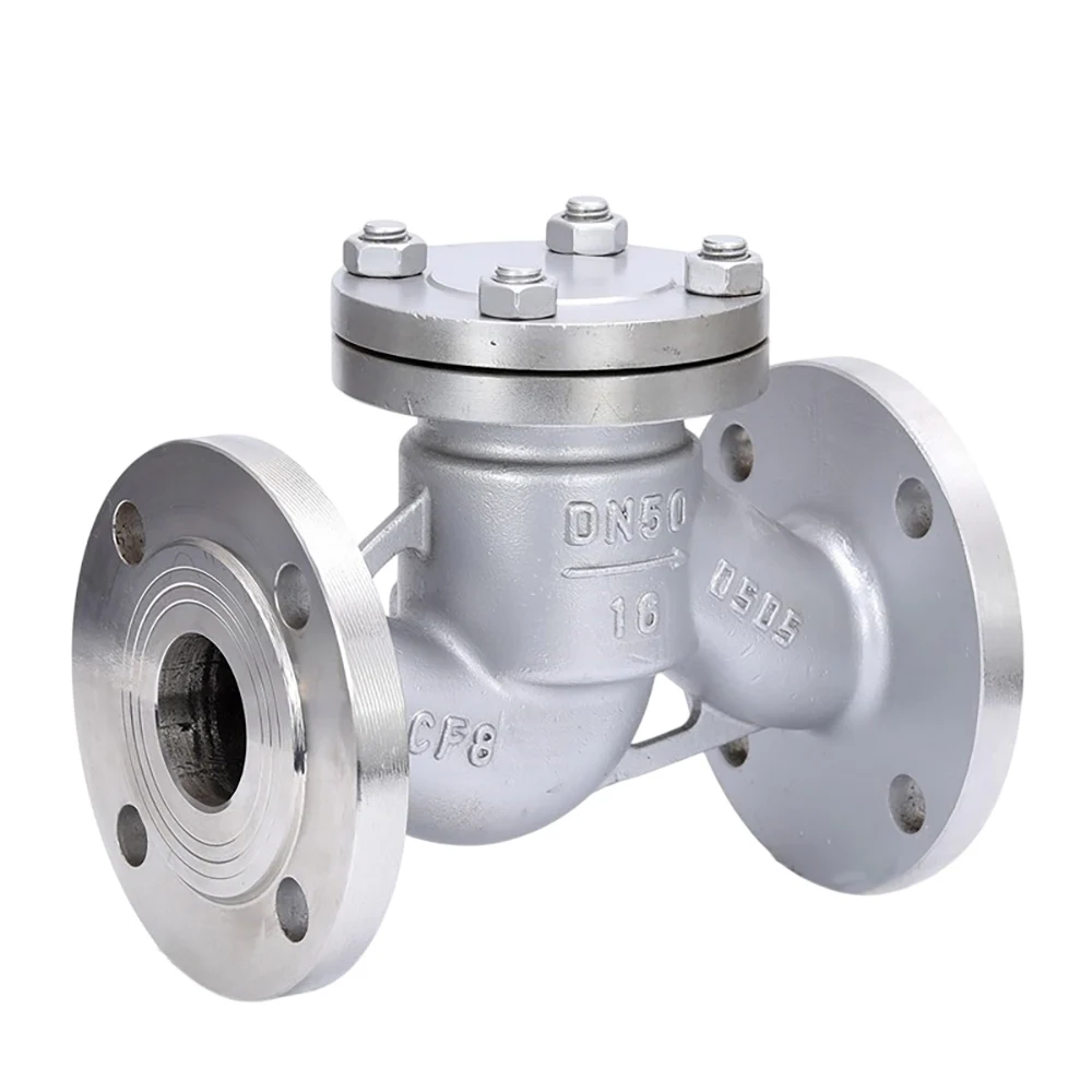 304 Stainless Steel 1/2 Inch Lift Check Valve H41W-16P Horizontal Flange Connection One-Way Water Check Valve