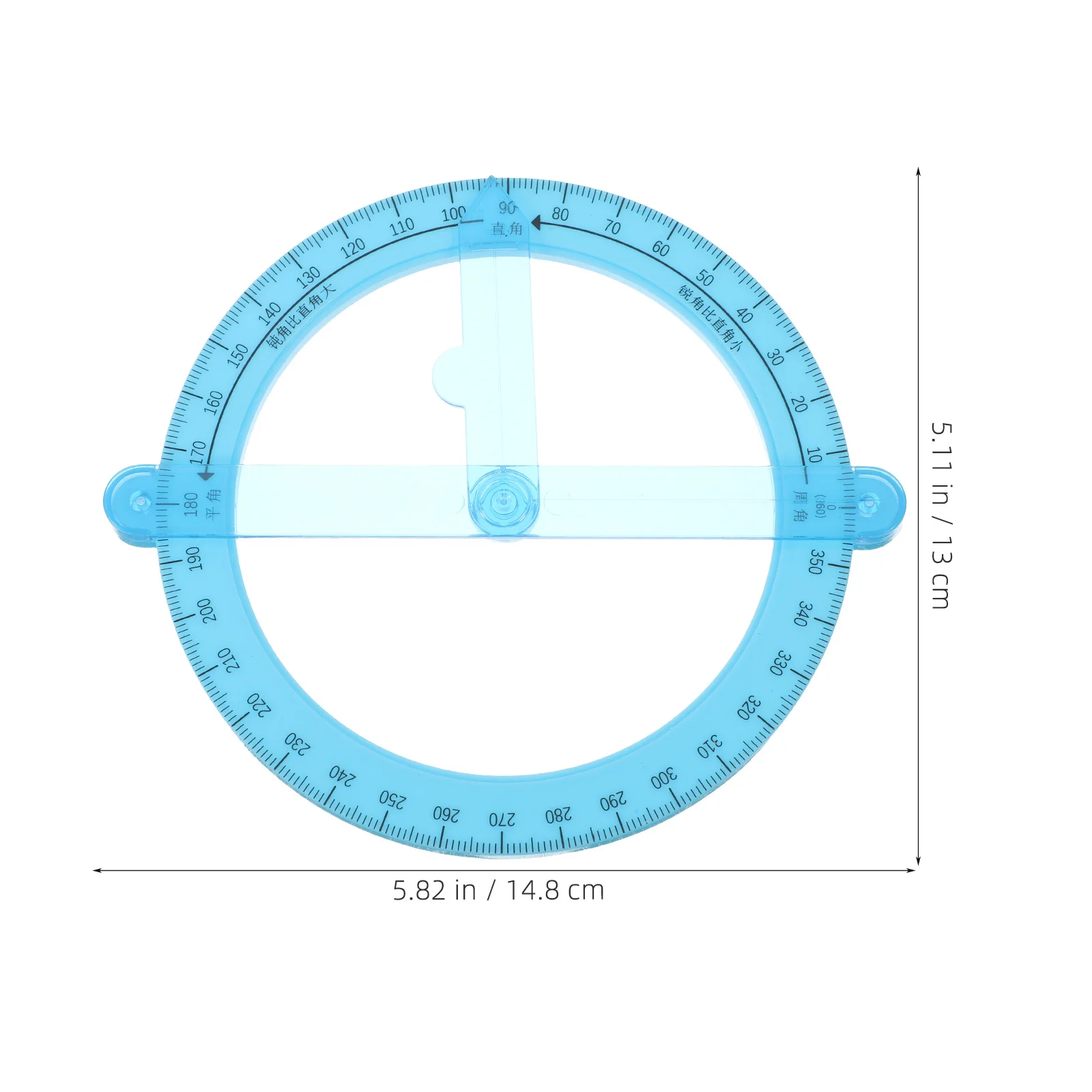 5 قطعة 360 درجة منقلة زاوية متحركة دائرية مع ذراع متأرجح للرسم الدقيق مدرسة الرياضيات الهندسية التقنية #6