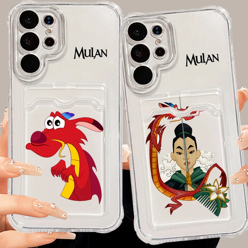 Disney Mulan Art Cool For Samsung A73 A72 A54 A71 A52 A53 A32 A22 A14 A13 A23 5G Photo Card Bag Transparent Soft Phone Case