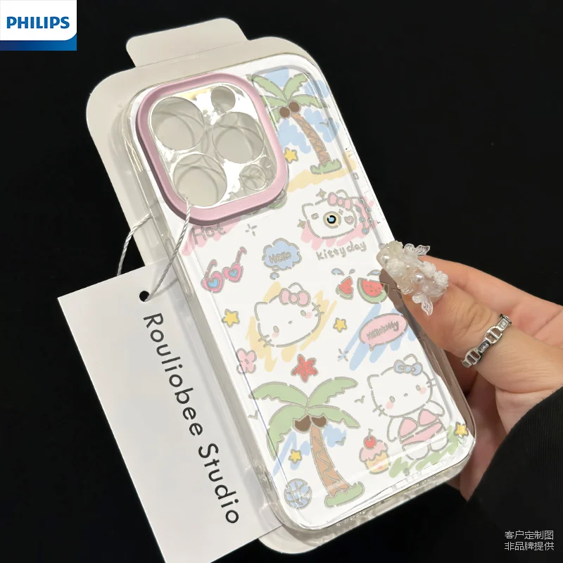 Tree Swimsuit Hello KittyPhone Case For Oppo A2 A3 A9 A5 A16 A53 A55 A60 A72 A76 A78 A92 A92S A74 A97 A98 Pro 5G Transparent