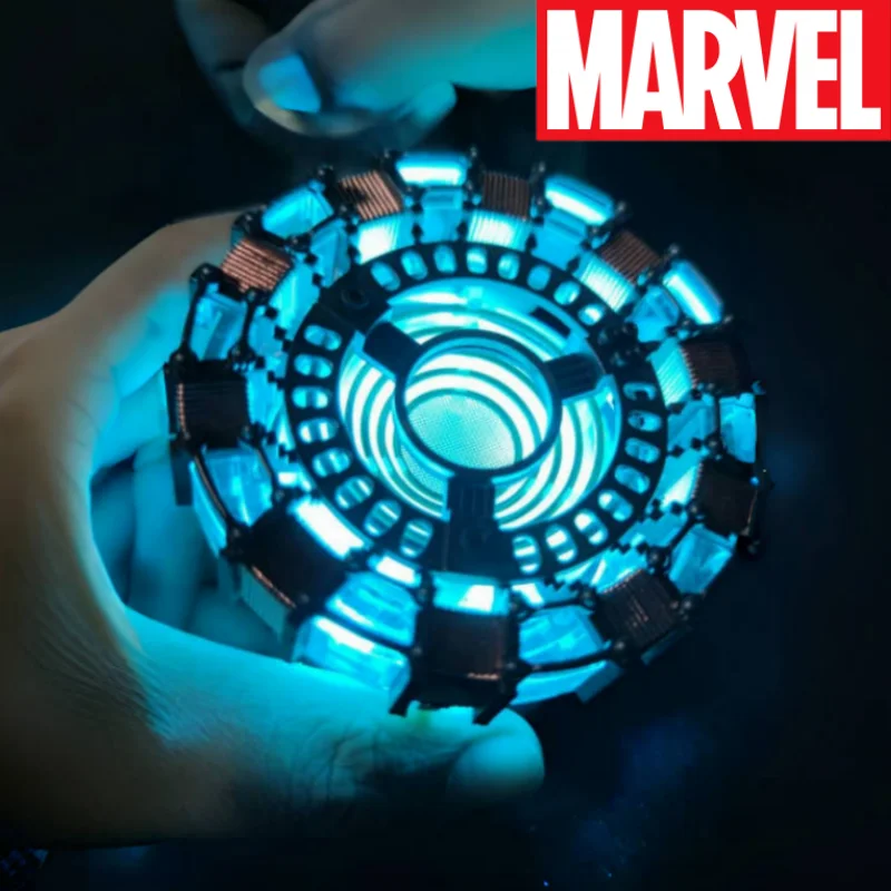 Gorący mściciel Iron Man Mk1 Mk1 reaktor łukowy Tony surowe serce znak figurka Led światło superbohatera 1:1 Cosplay zabawki latarka na klatkę