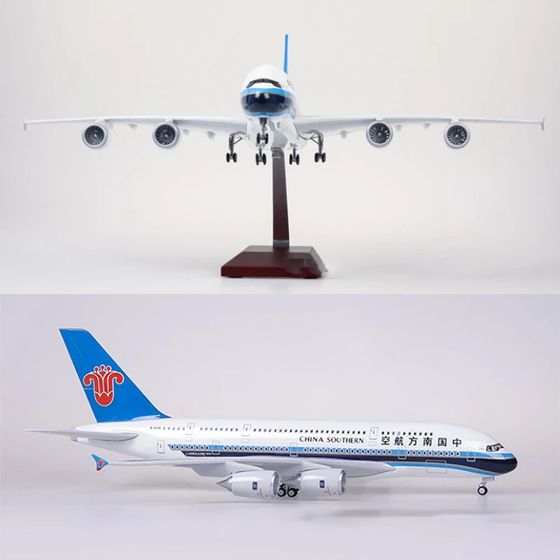 1/160 Scale 45.5cm Airplane Model A380 China Southern Airline Aircraft Toy Diecast Plastic Resin Plane Toys Collection Display