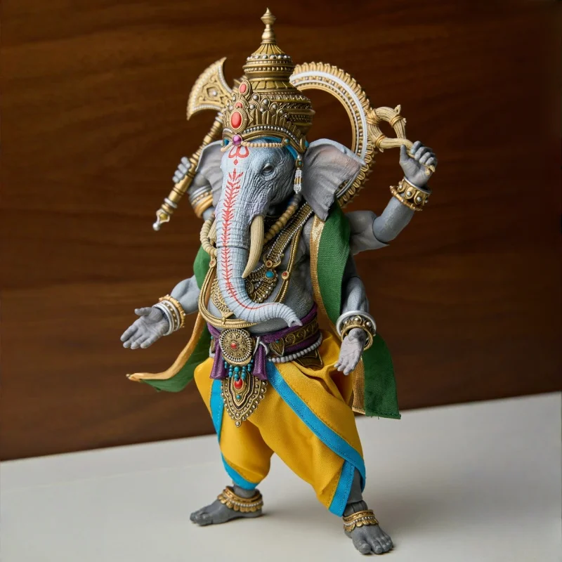 Four Horsemen Studios ガネーシャ限定版アクションフィギュア交換可能な服象神動物トレンディなおもちゃアニメグッズ