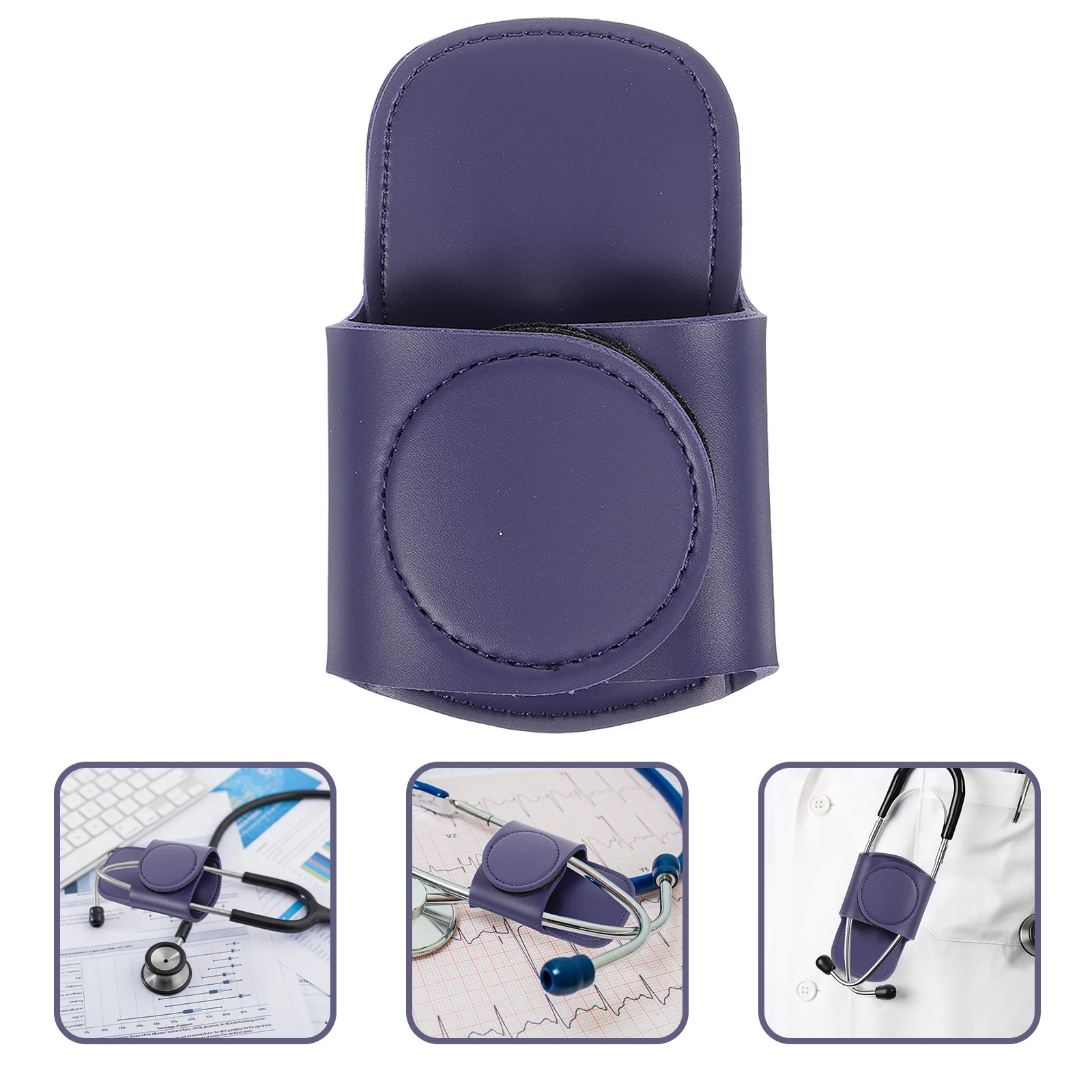 Stethoscope Case Clip for Hip Holder Scrubs Accessories Doctors Pu Nurse