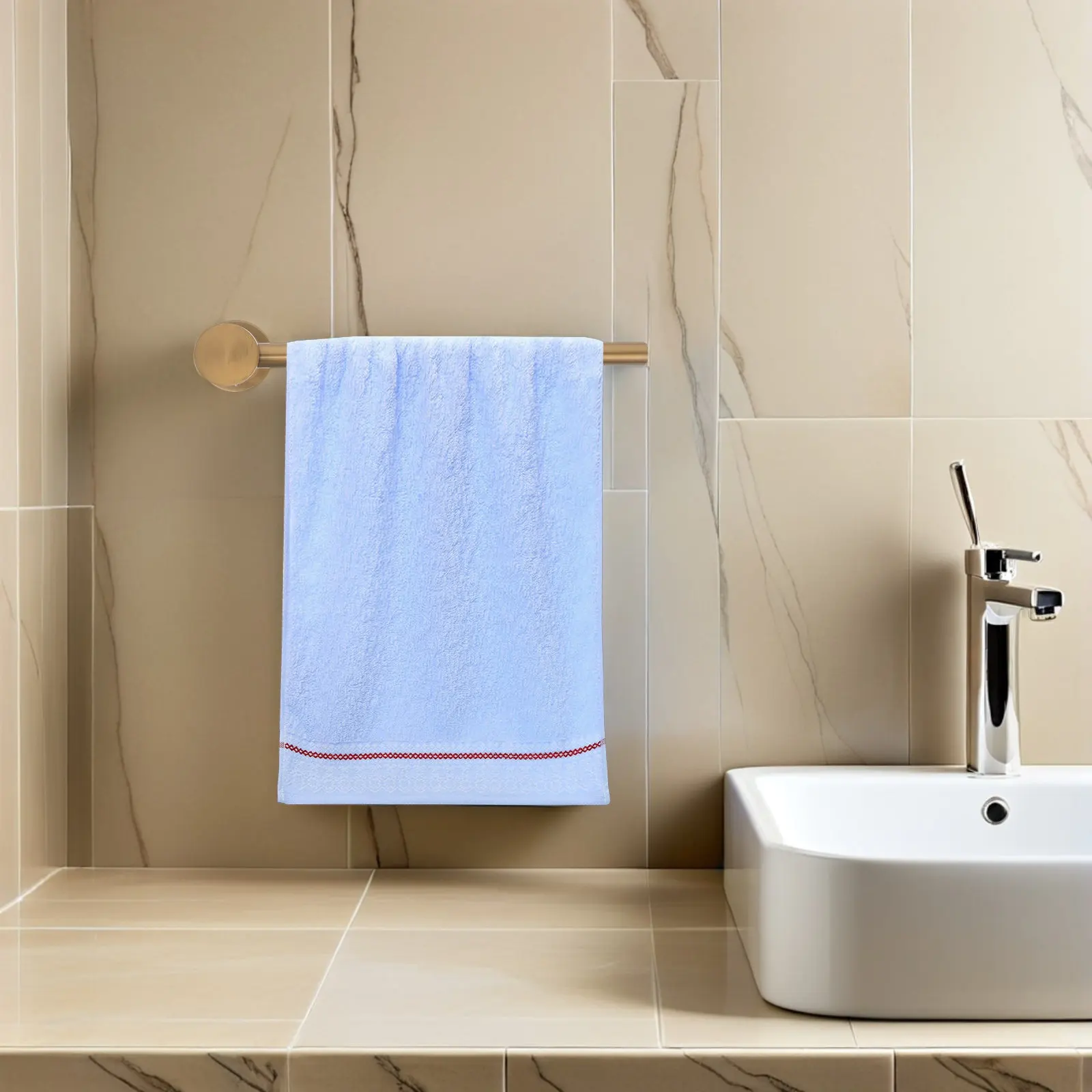 Stainless Steel Wall Mounted Towel Bar for Bathroom Kitchen – Space Saving Rust Resistant Hand Towel Rack