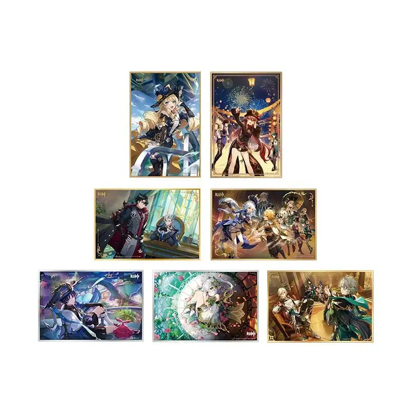 Genshin Impact Theme Series Desktop Decoration Figures Merch Acrylic Colored Paper -Photo Album Collection